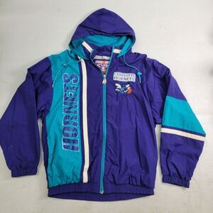 Rare Vintage 90s Mighty Mac Charlotte Hornets NBA Basketball Jacket Youth Boy XL